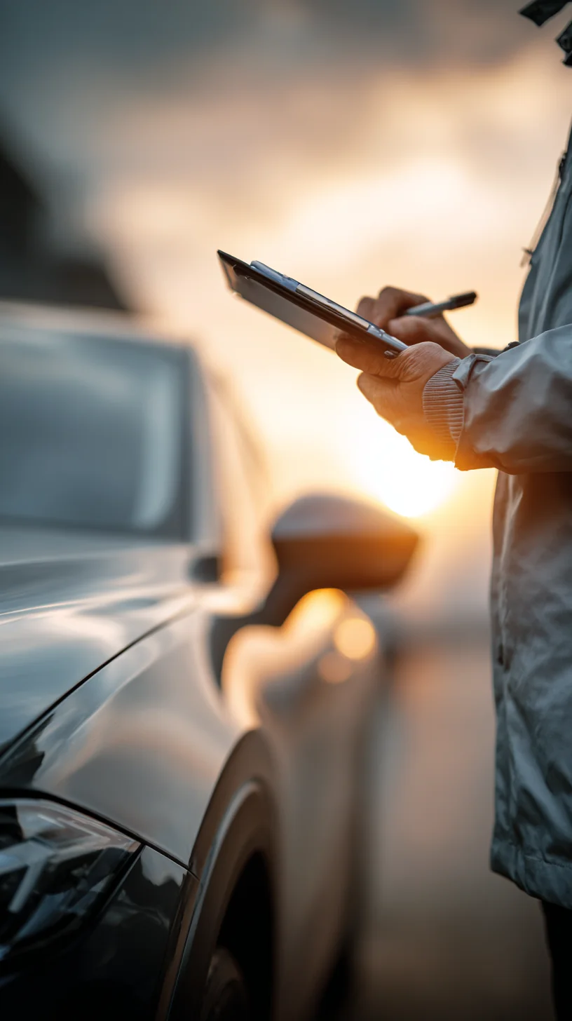 Клиент получает отремонтированный автомобиль после ДТП